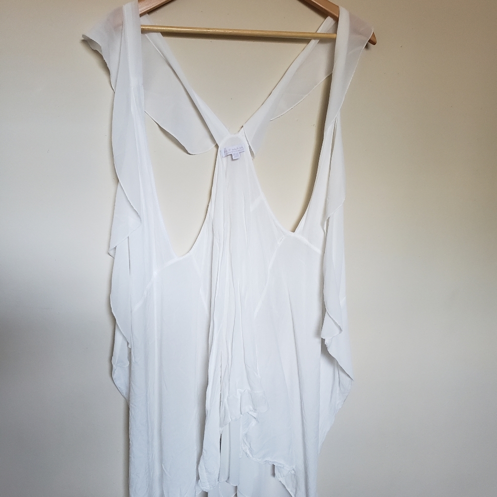 White Flowy Tank